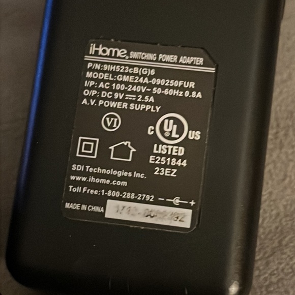 IHome Ac Power Adapter Replacement Cord Black 9iH523B(G)6 - Picture 4 of 4